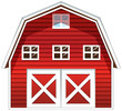 A red barn house
