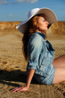 attractive, girl, hat, natural, relax, women, young