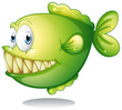 A green piranha