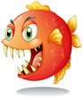 An orange piranha