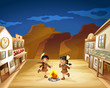 Two Indian girls dancing around the fire