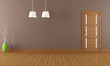 Brown empty room