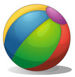 A colorful beach ball
