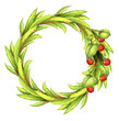 A round border with cherries