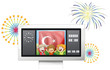 A scoreboard with the flag of Turkey and three boys