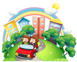 A Girl And A Boy Riding At The...