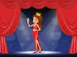 A lady with a crown at the stage