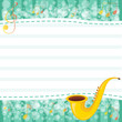 An empty paper with a musical instrument