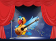 Vector: A bird performing above the stage A bird performing above the stage