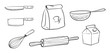 Different kinds of baking tools