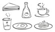 Vector: Foods and drinks for breakfast Foods and drinks for breakfast