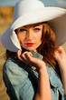 attractive, beauty, face, girl, looking, hat, natural,