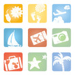 Vektor Sommer Urlaub Symbole