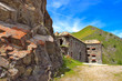Military alpine fort in Alps, Italy.