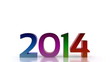 3D - 2014 with colorful balloons