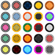 Series of round icons or buttons
