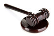 Wooden gavel isolated on white