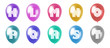 alphabet balloons set k-t