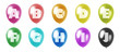 alphabet balloons set a-j