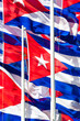 Photo: Cuban flags background Cuban flags background