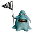 3d cartoon halloween monster