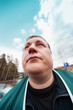 Portrait of the pensive man