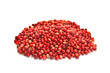 Pile of red cowberry isolated on white background