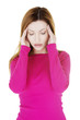 Woman with headache or problem