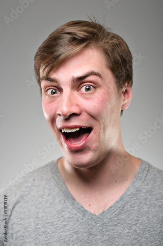 Photo: Caucasian Man Smiling With Missing Tooth Portrtait Caucasian Man Smiling With Missing Tooth Portrtait