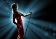 Photo: Female singer on the stage Female singer on the stage