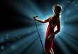 Female singer on the stage