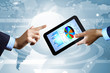 Photo: Modern computer technology in business Modern computer technology in business