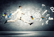 Photo: Image of running businessman Image of running businessman