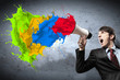businessman with megaphone