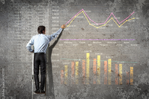 Photo: businessman drawing diagram businessman drawing diagram