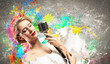 Photo: Female blonde singer Female blonde singer