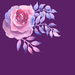 Watercolor Purple Rose