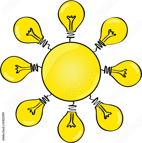Vector: sun lamp sun lamp