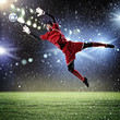 Goalkeeper catches the ball