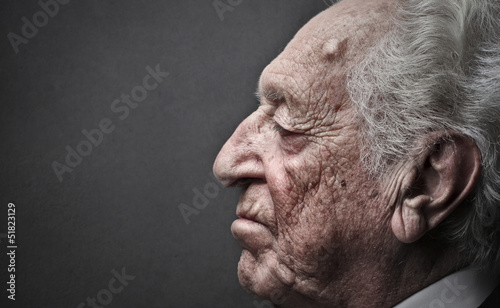 Photo: profile elderly man profile elderly man