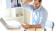 Video: Businessman being happy looking at smartphone Businessman being happy looking at smartphone