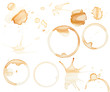Coffee stains and splatters