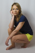Young pretty woman with shorts