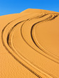 Route in the dunes of Sahara desert in Morocco