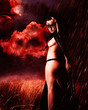 fantasy art with a beautiful sexy woman