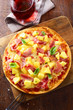 Photo: Delicious ham and pineapple pizza Delicious ham and pineapple pizza