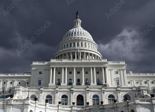 Photo: Capitol Dome with Dark Storm Sky Capitol Dome with Dark Storm Sky