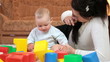 Mother and child playing