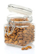nuts almond on white background
