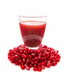 Seeds and juice of a pomegranate